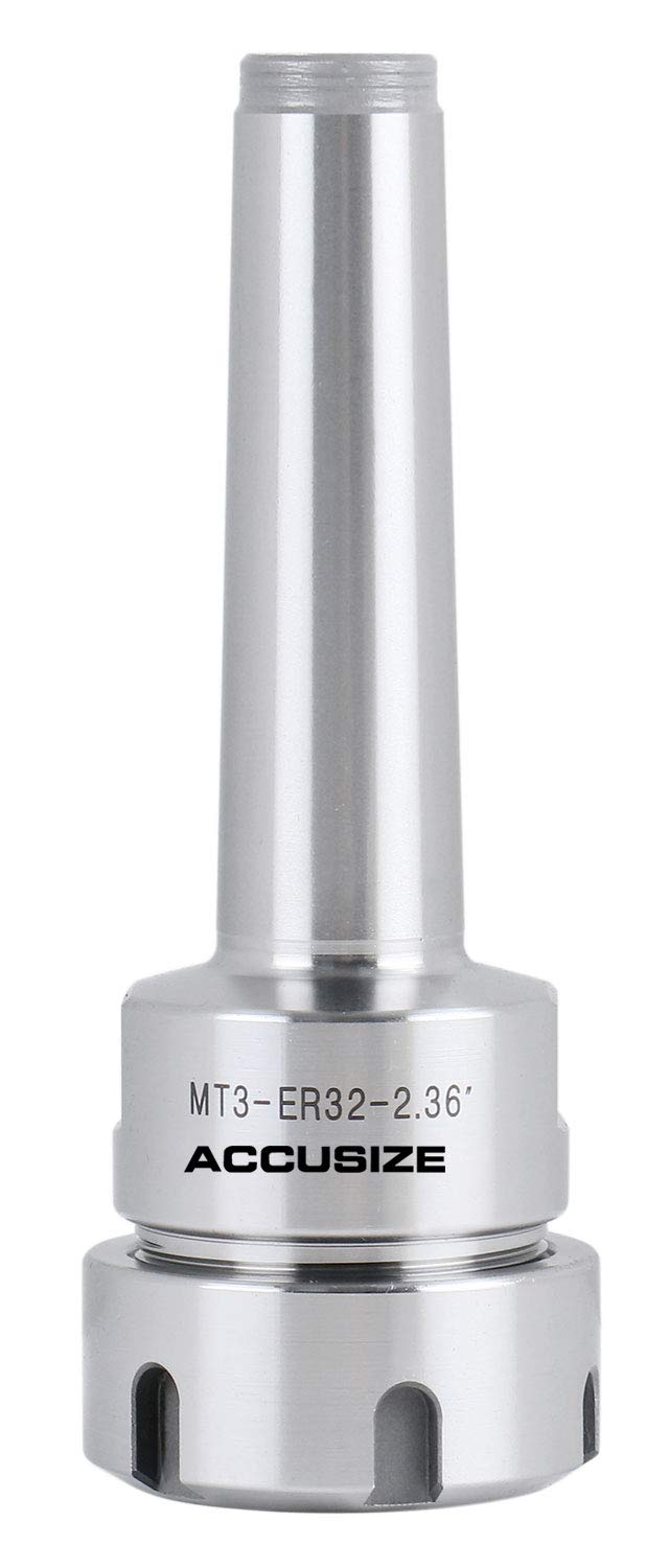 [Australia - AusPower] - Accusize Industrial Tools Morse Taper MT3 Shank Er32 Collet Chuck, Max 8000 Rpm, 1/2"-13 Drawbar End, Max TIR 0.0002'' O.D to I.D. 0223-0236 MT3-ER32 