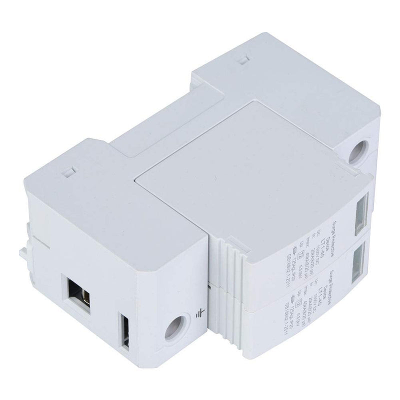 [Australia - AusPower] - Surge Protective Device, 2P Surge Protective Arrester Device Home Lightning Protection DC Photovoltaic Lightning Protector Low Voltage Arrester, 2P Guide Rail Mounting (2P40KA) 2P40KA 