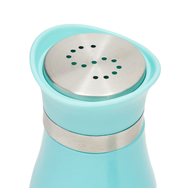 [Australia - AusPower] - Teal Salt and Pepper Shakers with Glass Bottom, Stainless Steel Refillable (2 Piece Set) Teal 