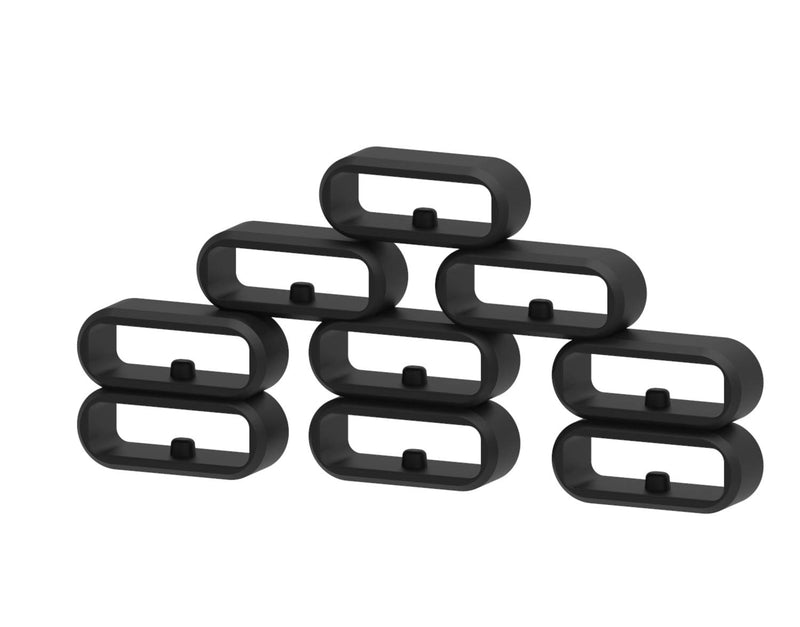 [Australia - AusPower] - 6-Pack Fastener Rings Compatible with Fitbit Versa 3/Versa 2/Fitbit Versa/Versa Lite/Versa SE Band Keeper, Silicone Replacement Watch Band Loop/Holder/Retainer 