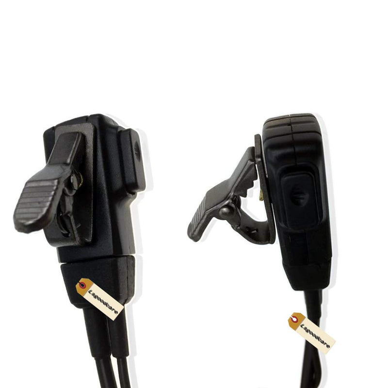 [Australia - AusPower] - D Shaped Earpiece, Lsgoodcare 1 Pin Earhook Earphone Headset PTT and Mic Compatible for Motorola Talkabout Portable 2 Way Radio TLKR T3 T4 T60 T80 MR350R Walkie Talkie FR50, Pack of 2 (d Shape) 1PCS 