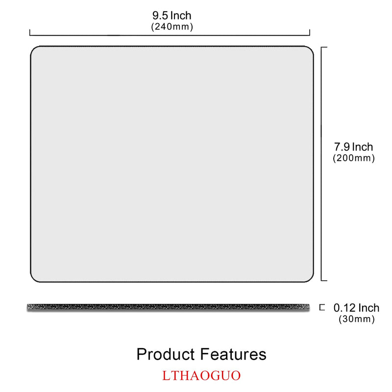 [Australia - AusPower] - LTHAOGUO Mouse pad, Trendy Rose Gold Glitter Ombre Silver Waterproof Non-Slip Rubber Mousepad, Laptop Office Computer Decor Cute Desk Accessories Customized Design and Rose Gold and Silver Glitter Ombre 