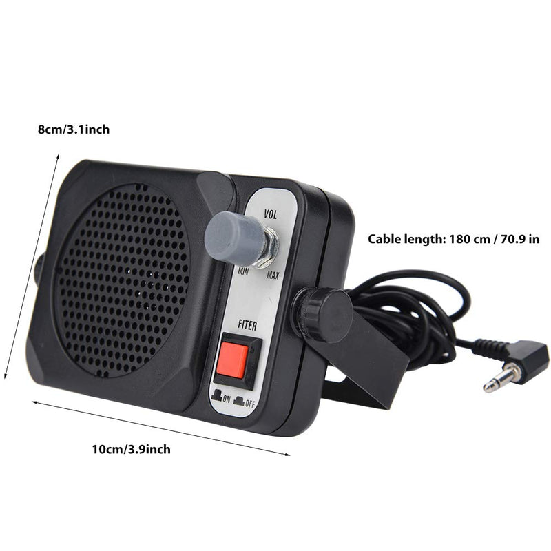 [Australia - AusPower] - Richer-R External Speaker,Mini Walkie Talkie Car Mobile Radio External Speaker for Motorola YAESU Two Way Radio,Compact External Speaker with Built in Noise Filter Switch 
