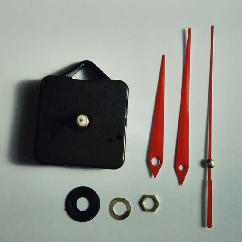[Australia - AusPower] - Kichvoe Wall Clock Movement Replacement Kits, Silent Clock Mechanism Maintenance DIY Clock Mechanisms Hands Repair Parts Accessories for Home Hotel School Red 