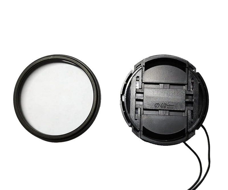 [Australia - AusPower] - 49mm Multi-Coated UV Protective Filter & 49mm Lens Cap Compatible for Canon M50II M100 M6 with EF-M 15-45mm Lens.(1+1 Pack) 