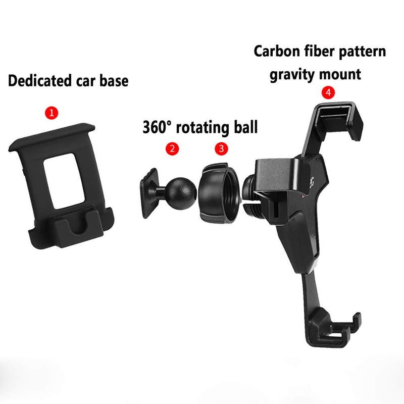 [Australia - AusPower] - Beerte Phone Holder fit for BMW 3 Series 2012-2018,4 Series 2013-2019 Adjustable Car Air Vent,360 °Rotation,Car Dashboard Cell Phone Mount fit for Any inches Mobile Phone (Carbon Fiber) Carbon Fiber 