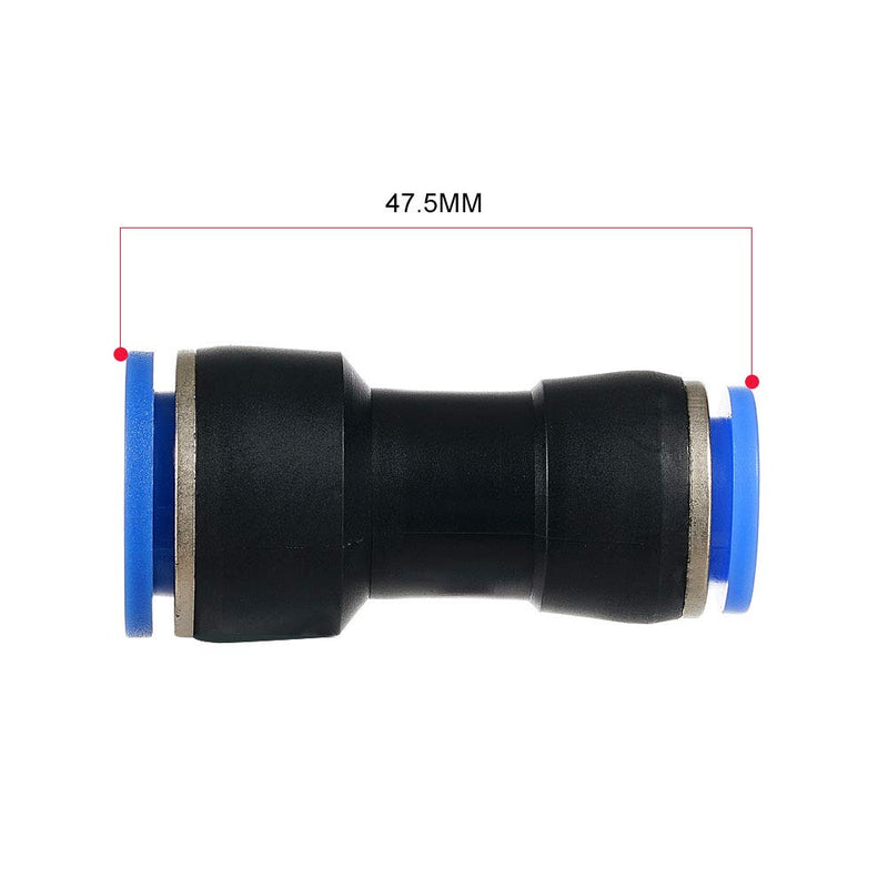 [Australia - AusPower] - Metalwork Plastic Push to Connect Straight Union Pipe Tube Reducer Fitting, 6mm OD x 4mm OD, Reducing Coupler Straight Pneumatic Connector (Pack of 10) 6mm x 4mm Metric Tube 