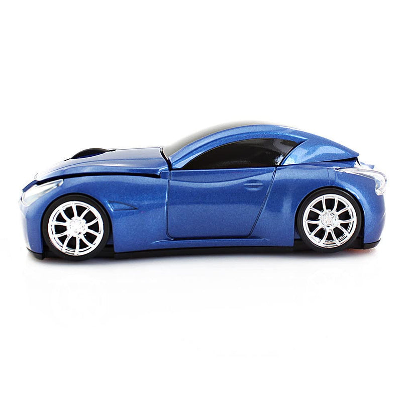 [Australia - AusPower] - Aikchi Wireless Sports Car Mouse, Wireless Desktop Laptop Computer Mouse 2.4GHz Optical Mice for YFND (Blue) Blue 