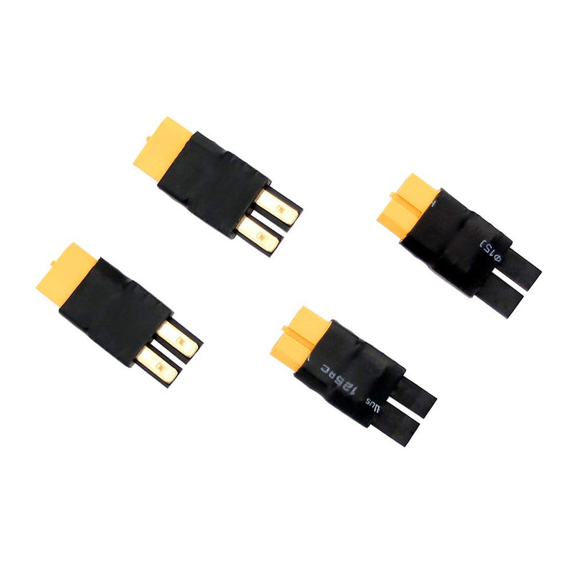 [Australia - AusPower] - 4pcs Compatible with TRX Male to XT60 / XT-60 Female Connector Adapter(BDHI-87) 