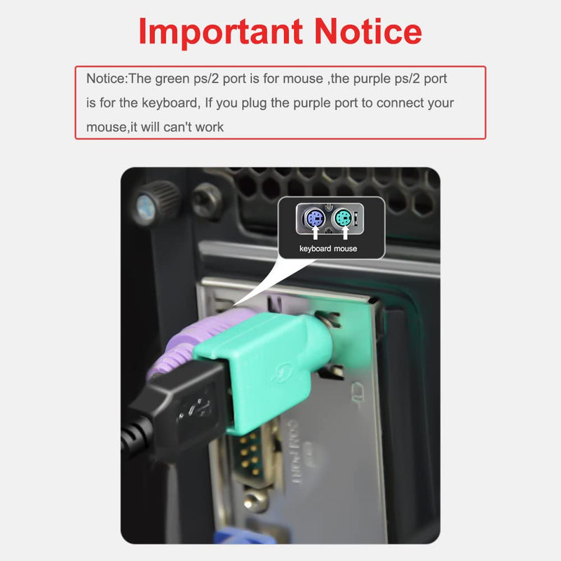 [Australia - AusPower] - PS2 to USB Female,PS/2 Male Converter Changer Adapter for Keyboard Mouse 2pcs by Oxusbor(Notice:Can't Match All Motherboard,Have Matching Problem) 