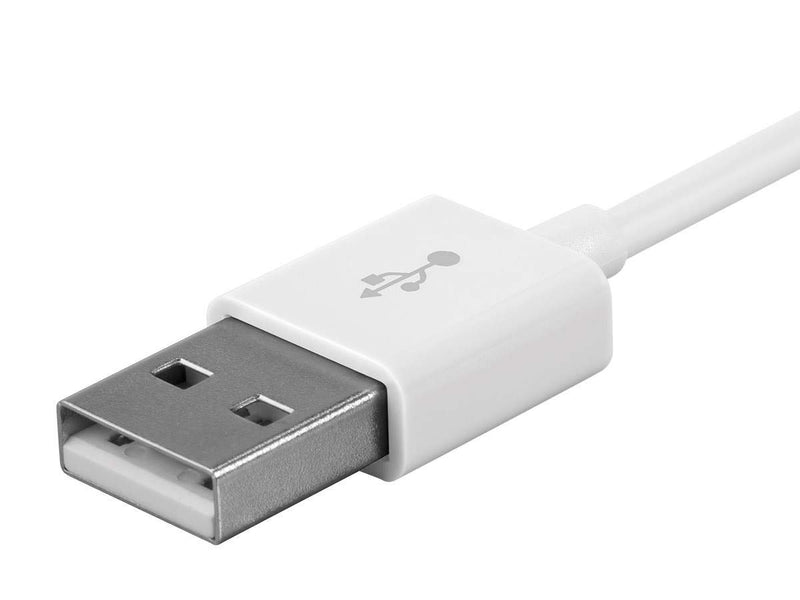 [Australia - AusPower] - Monoprice USB-A to Micro B Cable - 6 Feet - White, Polycarbonate Connector Heads, 2.4A, 22/30AWG - Select Series 6ft 