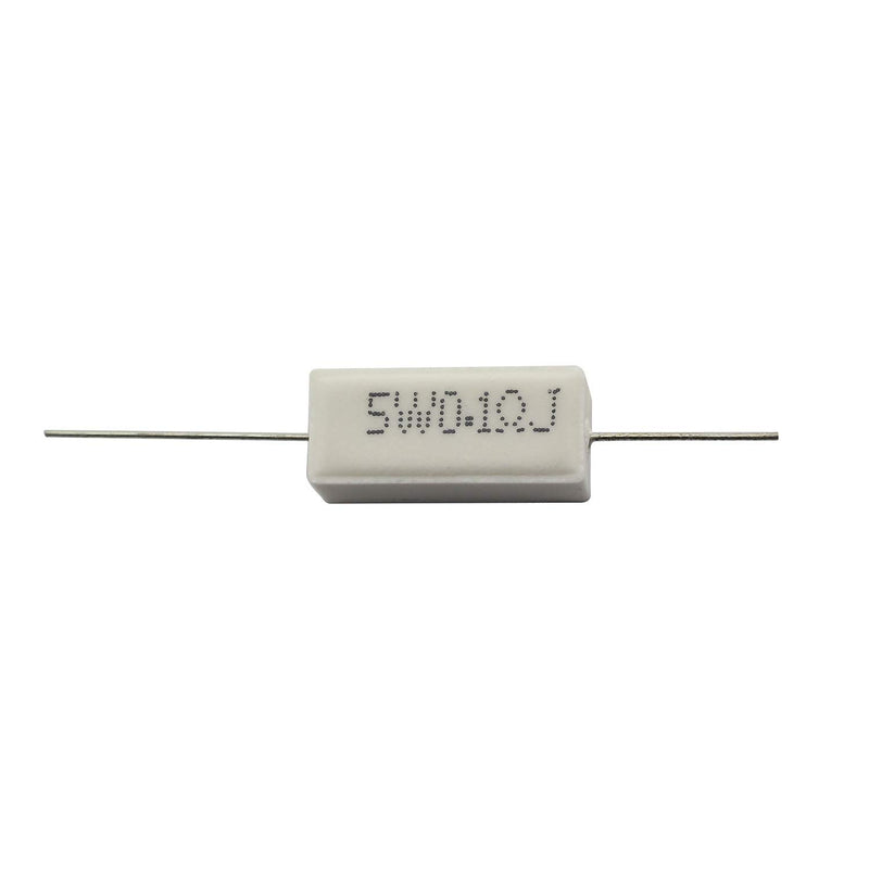 [Australia - AusPower] - Tegg 10PCS Cement Resistors 5W Horizontal 0.1 ohm 5% Ceramic Wirewound Resistors 5W 0.1ohm 