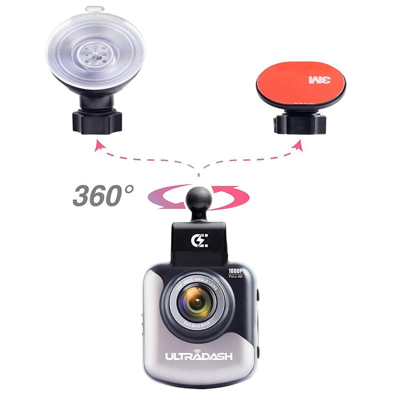 [Australia - AusPower] - UltraDash Dash Cam, Magnetic Charging Mount, HDR High-end Night Image Sensor, 6 Layers Glass F1.8 140 Degree Wide Angle Lens, G-Sensor, 2 Inch LCD, Super Capacitor, Loop Recording UltraDash C1 