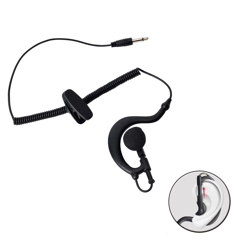 [Australia - AusPower] - G Shape 3.5mm Police Receive/Listen Only Earpiece Soft Ear Hook Surveillance Headset for Radio Speaker Mics,Shoulder Mics 