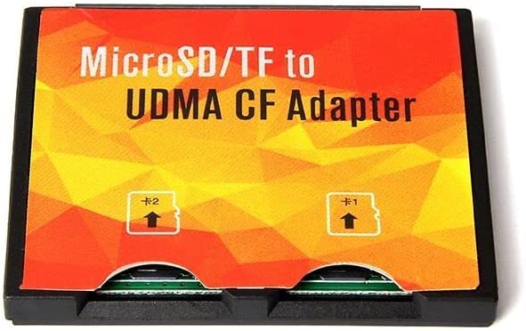 [Australia - AusPower] - Dual Slot Micro SD TF to CF Adapter UDMA Adapter Compact Card Holder Type I Card Converter 