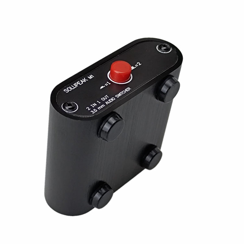 [Australia - AusPower] - 2 in 1 Out 3.5mm Stereo Audio Switch aux switcher Speaker selector Distributor 2 to 1 Splitter Box M1 