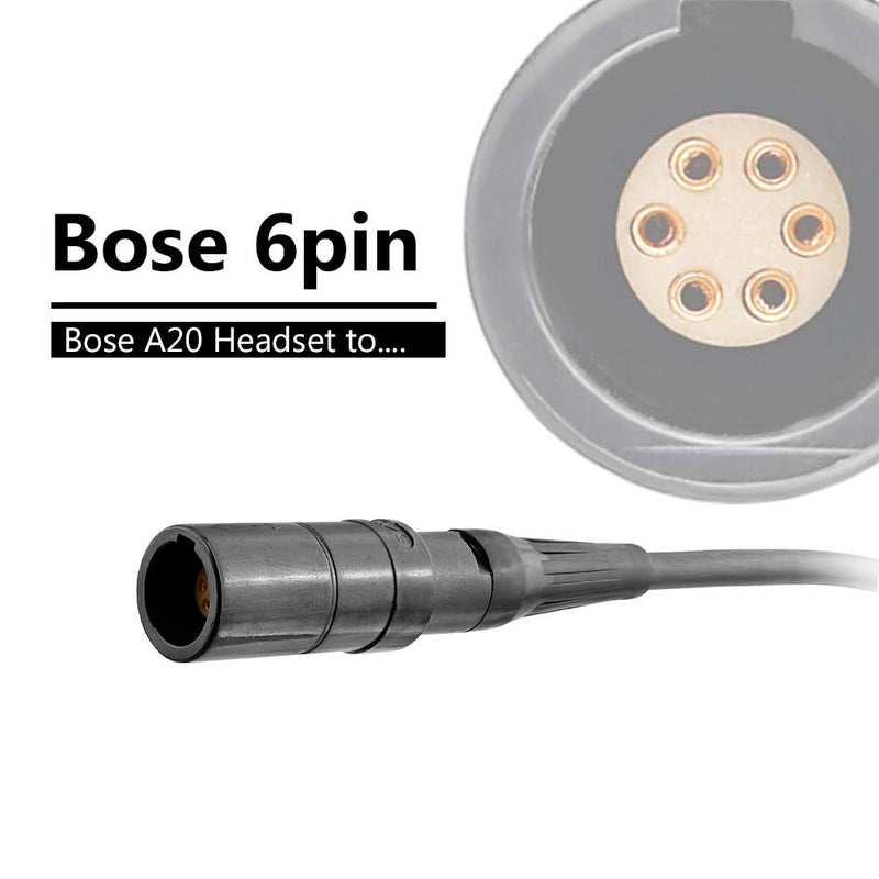 [Australia - AusPower] - R SPIDER WIRELESS Aviation Headset to General Aircraft (GA) Adapter for Bose A20 Lemo 6Pin 