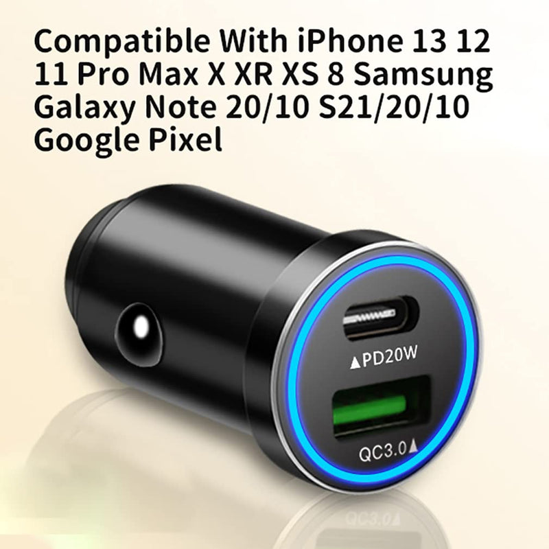 [Australia - AusPower] - Car Charger, Quick Charge 3.0 39W Dual USB Car Charger Adapter, PowerDrive Speed 2 for Galaxy S11/S10/S9/S8/S7/Plus, Note 9, Power for iPhone 13/12/11 Pro Max/XR/X/8/7, Ipad Pro, and More 