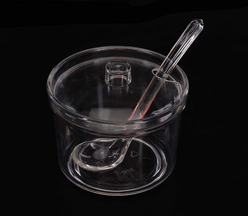 [Australia - AusPower] - Clean Acrylic Sugar Bowl Spice Jar Spice Storage Pot with Lid and Spoon 1pcs 