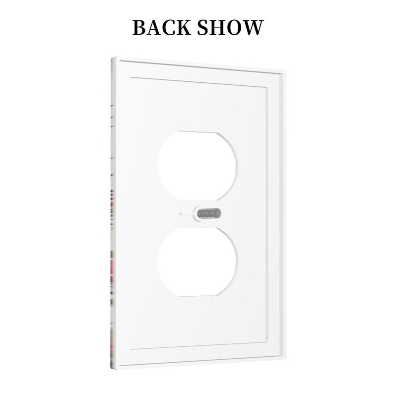 [Australia - AusPower] - Nature Plant Botanical Daisy Mushroom Moon Butterfly Single Duplex Wall Plate Covers Light Switch Cover 1 Gang Outlet Plate Decorative Switchplate Covers Electrical Faceplate For Country Decor 1 Gang Duplex/5x3 IN 