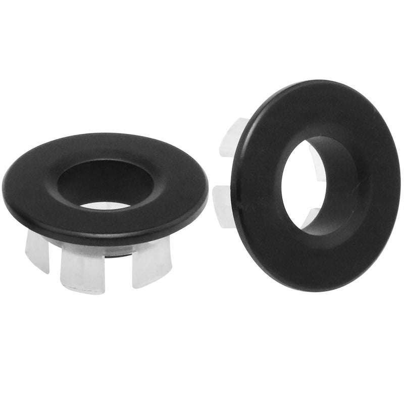 [Australia - AusPower] - AYLIFU 2 PCS Sink Overflow Ring Bathroom Sink Overflow Hole Cover for Bathroom Sink Basin Replacement (Frosted Black) 