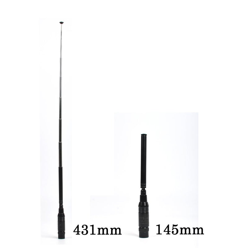 [Australia - AusPower] - 2 Pack NA-774 BNC Dual Band Telescopic Walkie Talkie Antenna VHF UHF Foldable Ham Radio Antenna for Vertex Uniden Kenwood TK300 TK320 ICOM IC-W32 IC-V80 Two-Way Radio Police Radio Scanner 