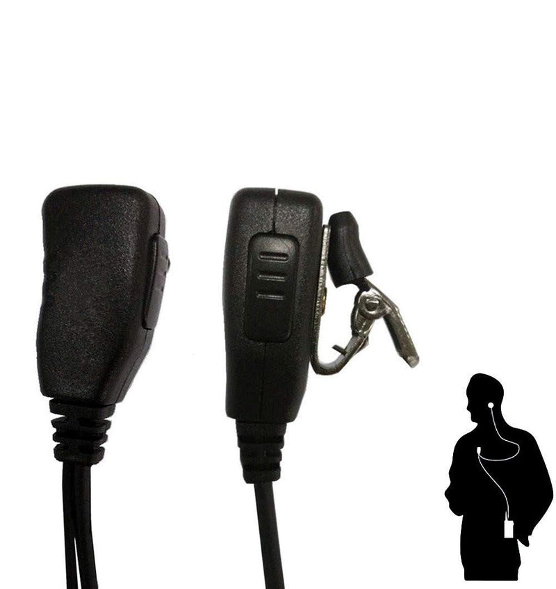 [Australia - AusPower] - AIRSN 2 Pin FBI Earpiece/Headset for Baofeng Radio Walkie Talkie with Clear Sound PTT MIC&Soft and Comfort Acoustic Tube for UV-5R BF-F8HP BF-888S, Kenwood TK3230 Two Way Radio 