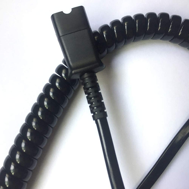 [Australia - AusPower] - New RJ9 to QD Adapter Cable RJ-9 Quick Disconnect Cable Coil Cord Compatible with Plantronics M12 QD Headsets Connects to Cisco Models 7940 7941 7942 7945 7960 7961 7962 7965 7970 7975 