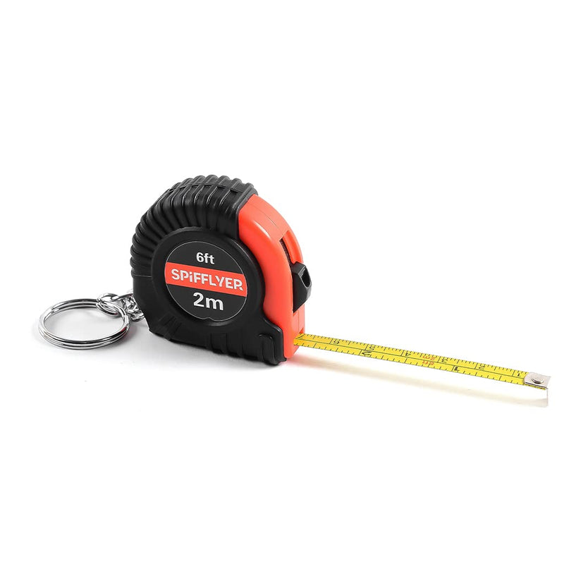 [Australia - AusPower] - Spifflyer 3 Pack Small Tape Measure Keychain Mini Measuring Tape Retractable 6ft 2M, Metric and Inch Keychain Size/3 pack 