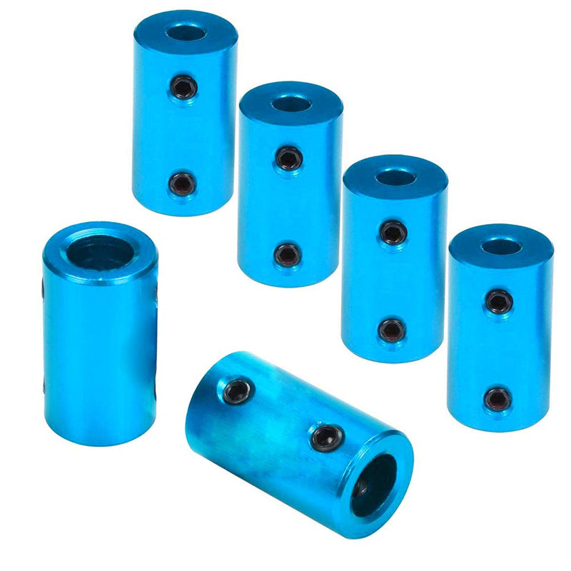 [Australia - AusPower] - 6Pack Treehobby Aluminium Alloy Shaft Coupling Rigid Stepper Motor Wheel Coupler Joint Connector for DIY Car Boat Airplane 3D Printers, 5mm to 8mm 