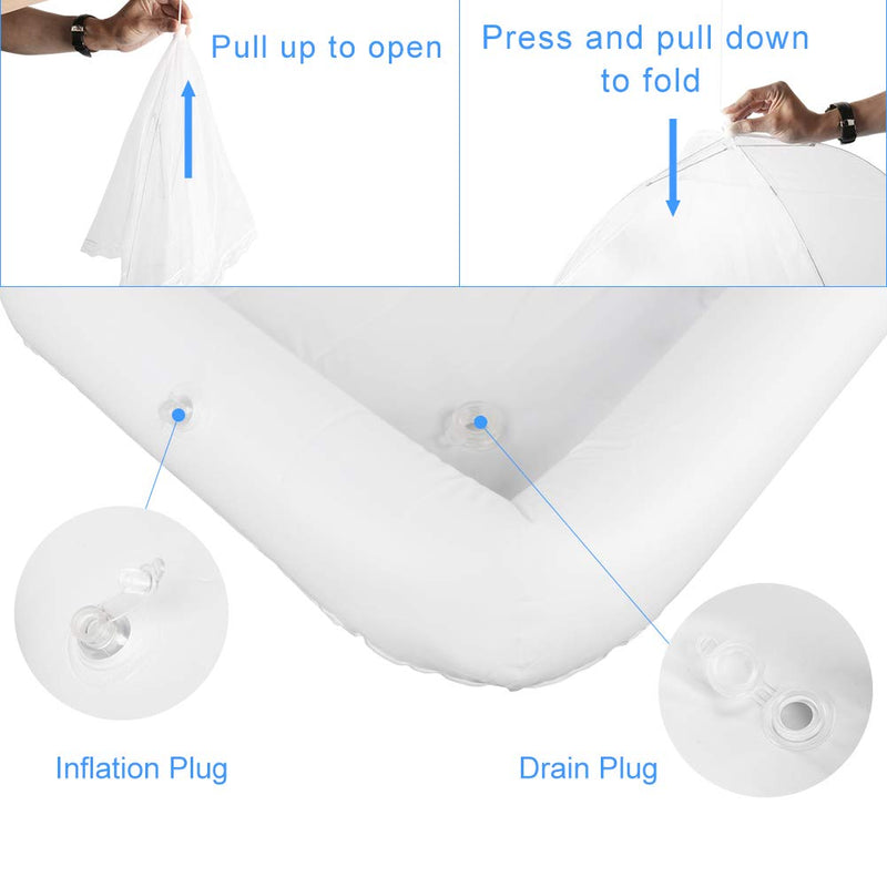 [Australia - AusPower] - 1PCS Inflatable Serving Bars and 3PCS Mesh Food Umbrella Covers Tent for Outdoor,Keep Salads Beverages Ice Cold - For Parties Indoor & Outdoor BBQ, Picnic Pool Party Supplies Luau Cooler 