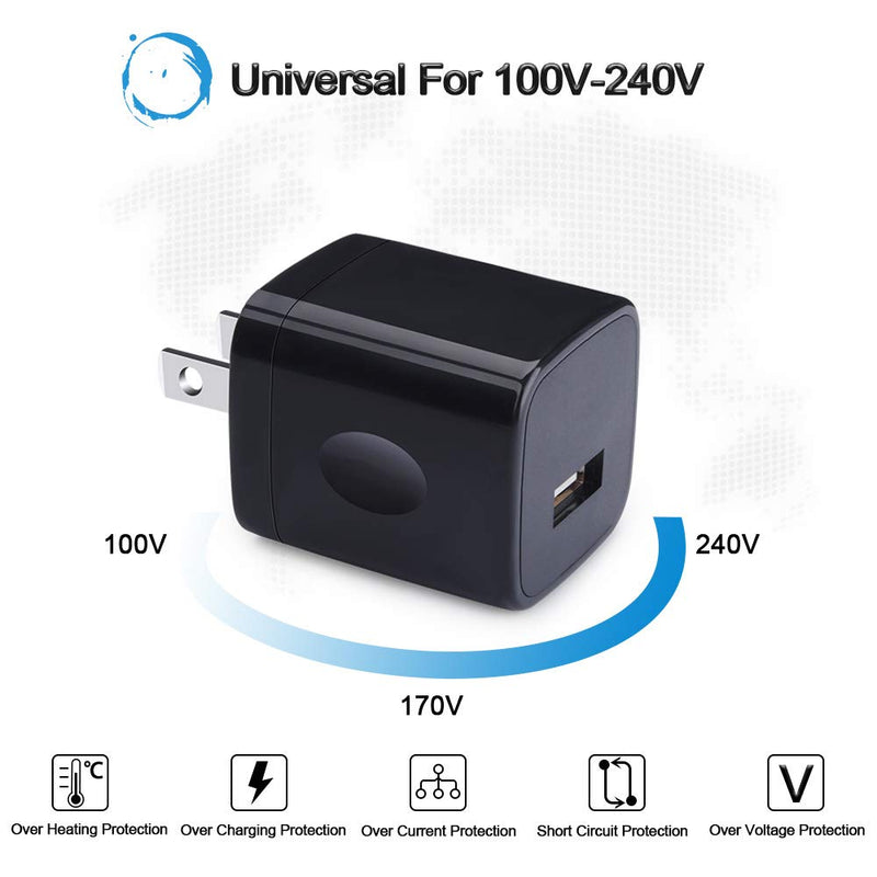 [Australia - AusPower] - Android Phone USB Wall Plug Adapter,Charging Box Fast,Single Port Travel Charger Block Cube Black Compatible for Macbook,iPhone 13/12/SE/11 Pro,Samsung Galaxy S21/S20 Ultra 5g,Note 20/10/9, A72 A52,LG 