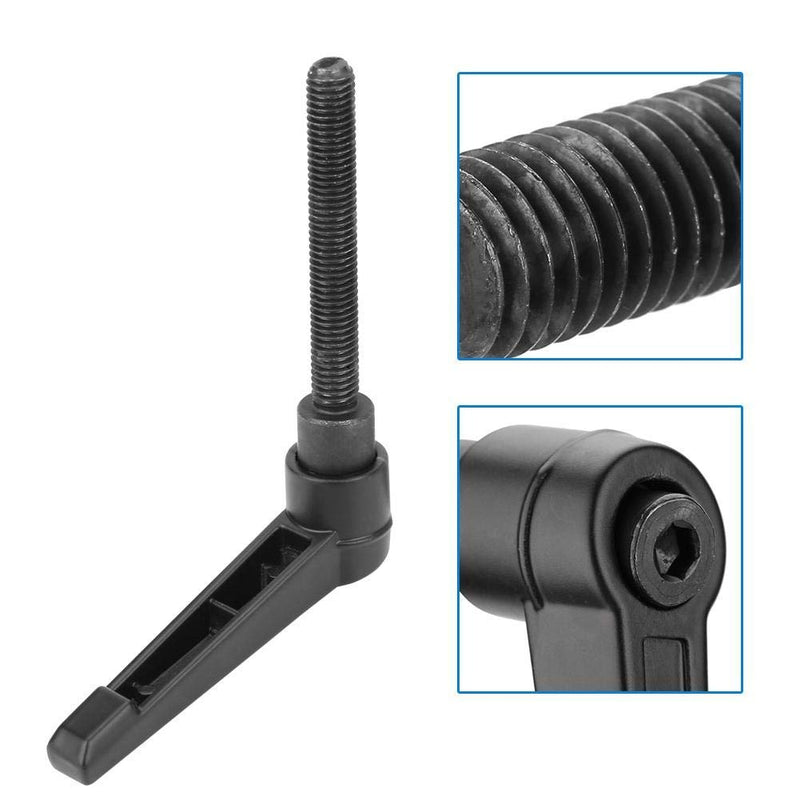 [Australia - AusPower] - Hilitand 4PCS Clamping Lever Handle,M8 Stainless Steel Male Thread Adjustable Handle Machine Knobs,Black (60MM) 60MM 