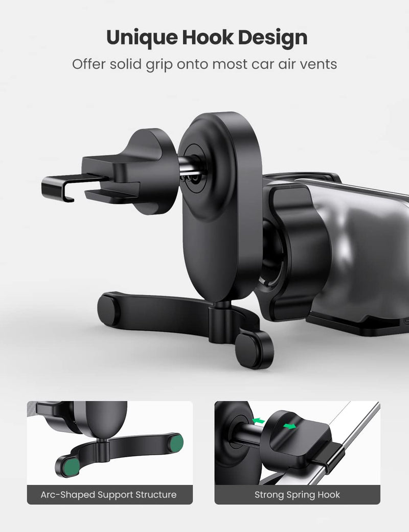 [Australia - AusPower] - UGREEN Car Mount Air Vent Cell Phone Holder Compatible for iPhone 13 12 11 Pro Max SE XR XS X 6S 7 Plus 8 6 Samsung Galaxy Note20 S20 S9 S10 S8 S7 Edge S6 Google Pixel 4 