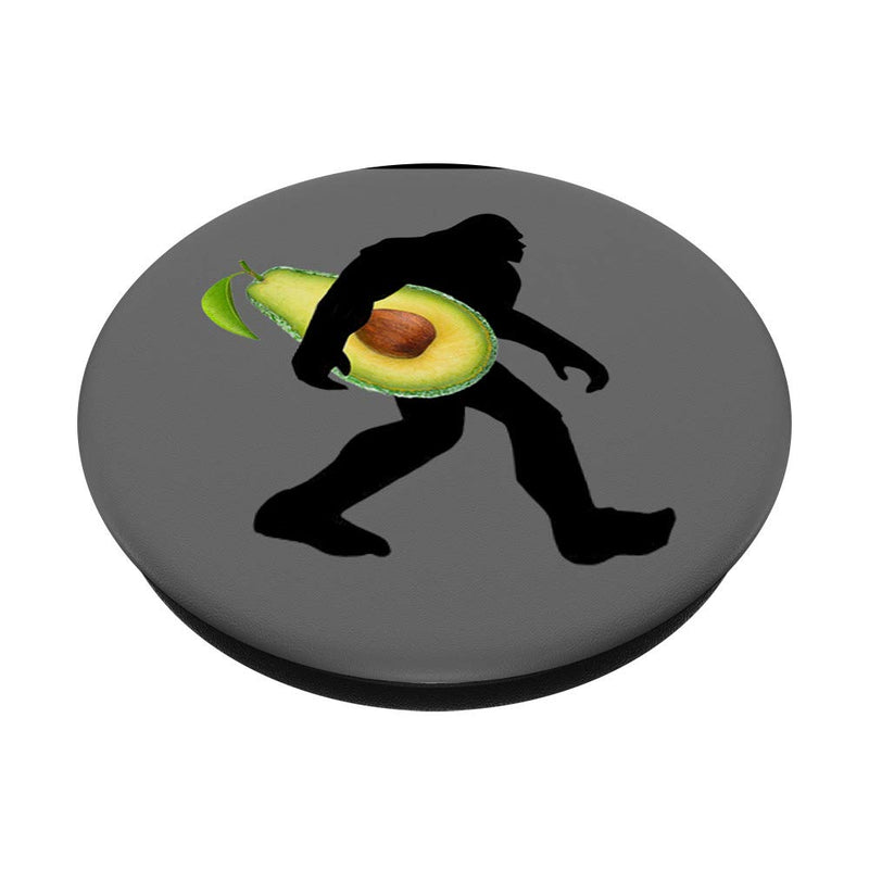 [Australia - AusPower] - Bigfoot Carrying Avocado Pop Socket Vegan Sasquatch Avocados Black 