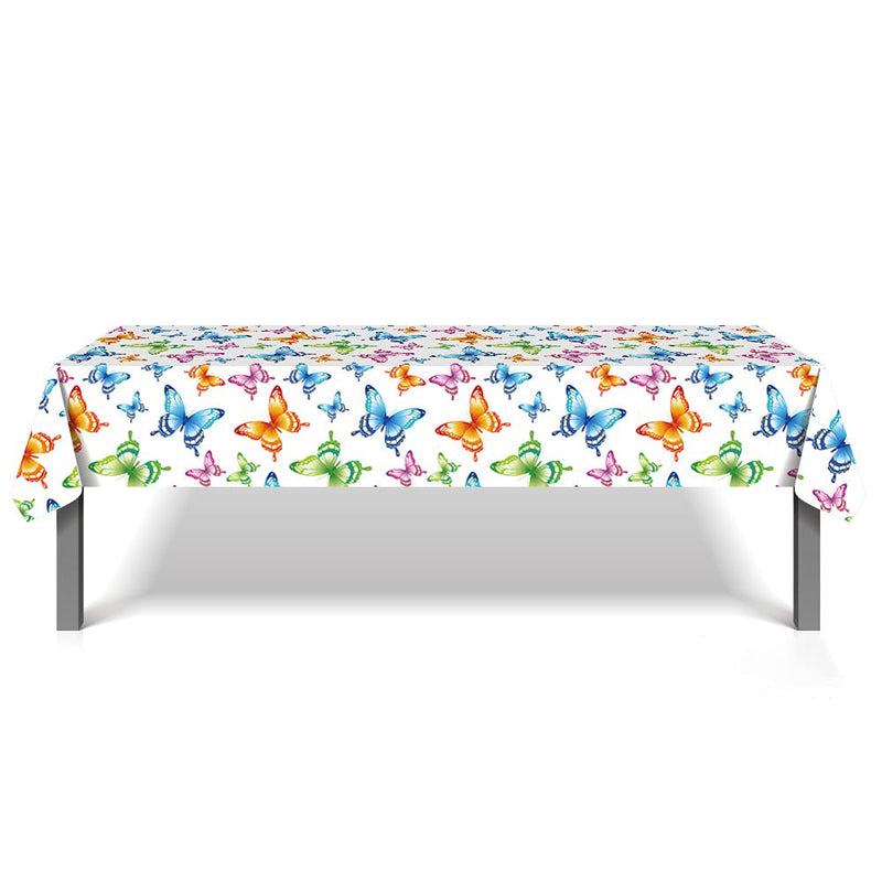 [Australia - AusPower] - Gocavo 4Pack Butterfly Table Covers for Girls Women Birthday Floral Party,Baby Shower Decorations or Family Parties and Bridal Shower Party Supplies,51x86 Inches 