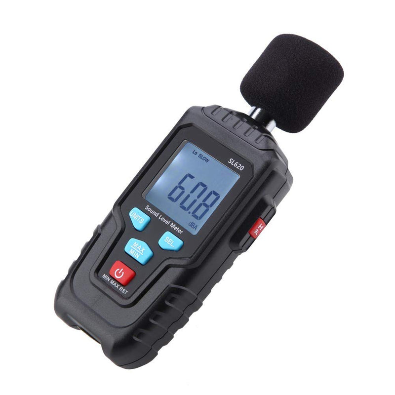 [Australia - AusPower] - Digital Measurement Meter Sound Level Meter Noise Tester LCD Screen Detector DB Meter Decibel Tester for FFT Analyzer for Houdehold for Industry and 