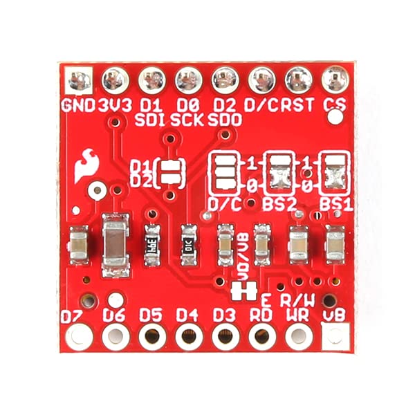 [Australia - AusPower] - SparkFun Micro OLED Breakout (with Headers) Screen Size: 64x48 Pixels (0.66" Across) Monochrome Blue-on-Black, SPI or I2C Interface, Pre-soldered headers, Operating Voltage: 3.3V 