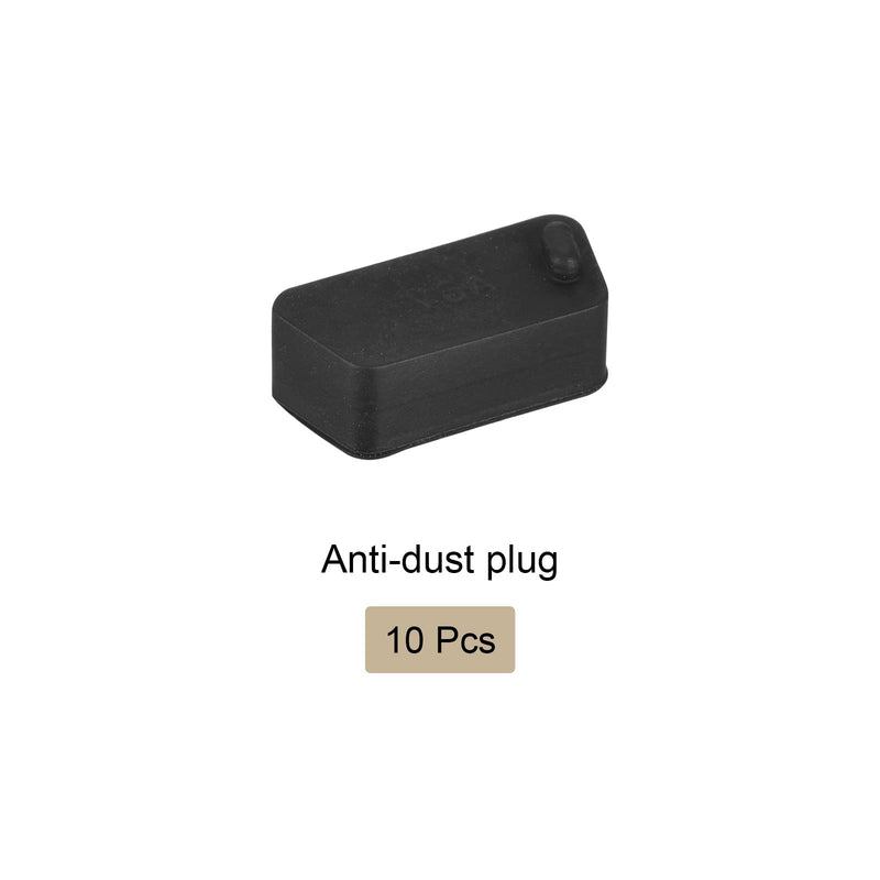 [Australia - AusPower] - Rebower VGA Anti Dust Plug Port Dust Silicone Covers Caps Stoppers, [for DVD Computer PC Laptop] - Black/10pcs 