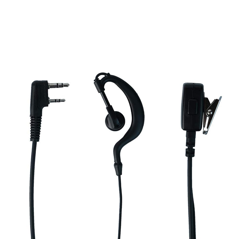 [Australia - AusPower] - Caroo Kenwood Walkie Talkies Earpiece G Shape Headset with PTT Mic Compatible with Baofeng UV-5R BF-888S BF-F8HP BF-F9 UV-82 UV-82HP UV-82C Kenwood Walkie Talkies Two Way Radio 2 pin(10 Pack) 