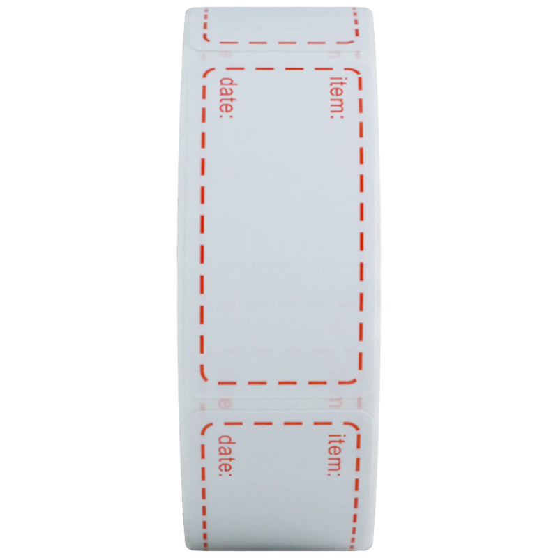 [Australia - AusPower] - Hybsk 500pcs Removable Storage Stickers Freezer Labels 1 x 2 Inch Waterproof Oil-Resistant Refrigerator Kitchen Labels (Red) Red 