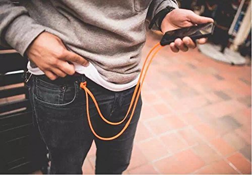 [Australia - AusPower] - Universal Cell Phone Strap Neck Hanging Lanyard, Stretchy Silicone Phonestrap for Any Phone Black by Unyield 