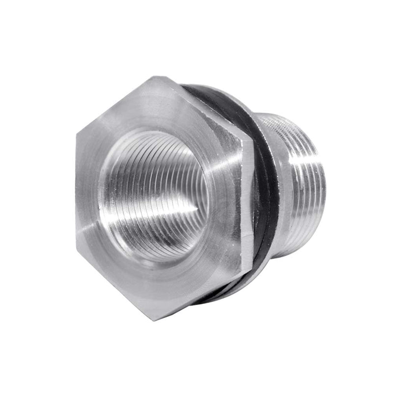 [Australia - AusPower] - Beduan 3/4" GHT Male to 1/2" Female Bulkhead Water Tank Connector Stainless Steel Thru-Bulk Fitting 3/4" GHT Male x 1/2" Female 