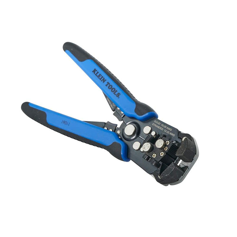 [Australia - AusPower] - Klein Tools 11061 Wire Stripper / Wire Cutter for Solid and Stranded AWG Wire, Heavy Duty Kleins are Self Adjusting Blue/Black 