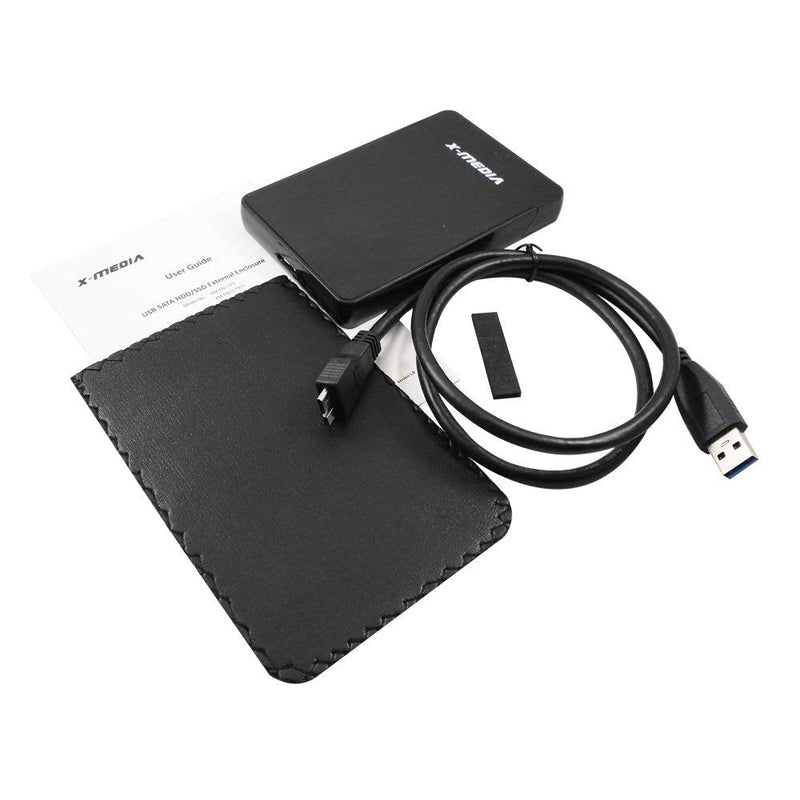 [Australia - AusPower] - X-MEDIA XM-EN2279U3 2.5-Inch Tool-Free USB 3.0 SATA Hard Disk Drive HDD External Enclosure Case for 7mm / 9.5mm 2.5-Inch SATA HDD and SSD 