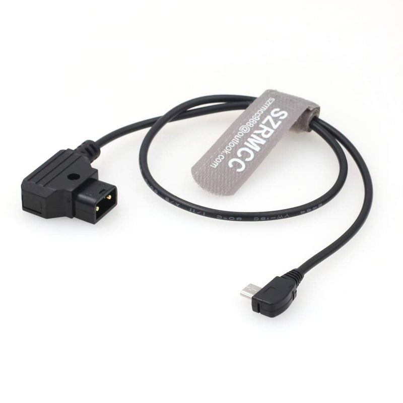 [Australia - AusPower] - SZRMCC for Tilta Nucleus Nano Follow Focus Motor Power Cable Right Angle Micro USB to D-Tap 2 Pin Male 