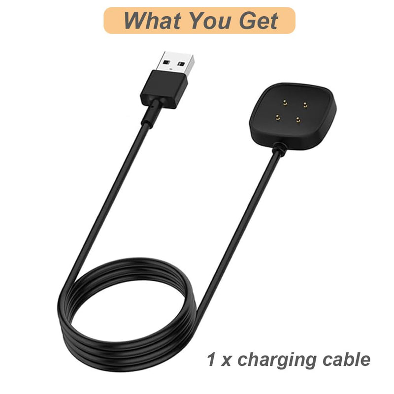 [Australia - AusPower] - Nisyctk Charger for Fitbit Sense/Sense 2/Versa 3/Versa 4, Replacement USB Charging Cable for Versa 4/Versa 3/Sense 2/Sense (3.3ft/1m) 