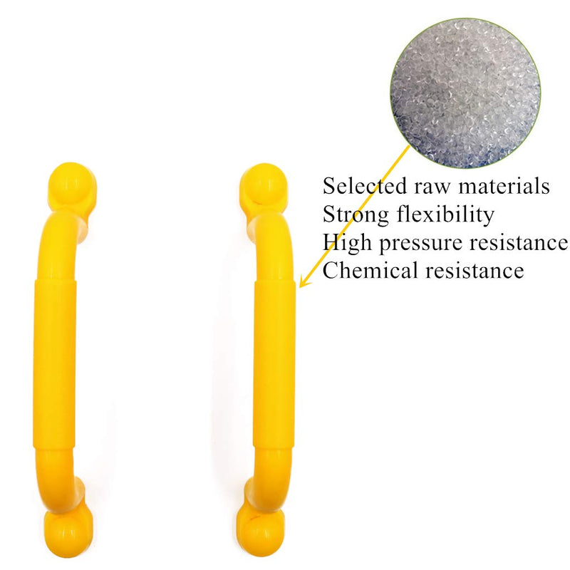 [Australia - AusPower] - Ymeibe Kids Playground Handles Outdoor Indoor Plastic Nonslip Safety Hand Grips for Playset Climbing Frame Tree Play House 10" (Yellow) Yellow 