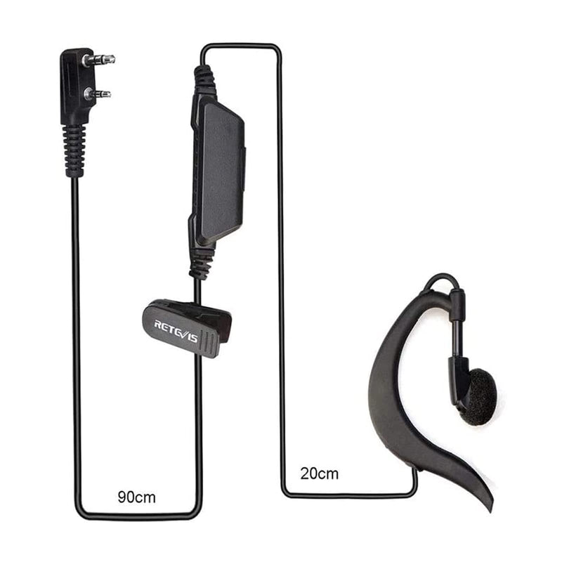 [Australia - AusPower] - Retevis RT18 Walkie Talkie Earpiece Two Way Radio Headset with Microphone Police Security Earpiece for Retevis RT18 RT22 RT21 H-777 Baofeng 888S UV-5R Arcshell AR-6 Radios (5 Pack) 
