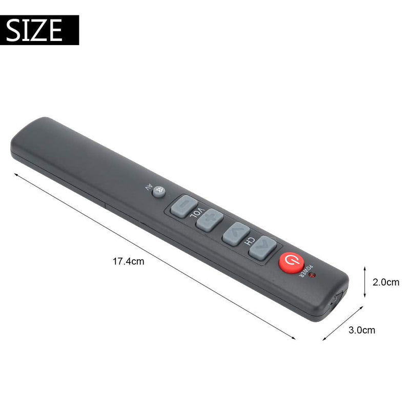 [Australia - AusPower] - Universal Remote Control Replacement for TV/STB/DVD/DVB/HiFi/VCR, etc Smart Digital TV Box Television Learning Controller with 6 Large Buttons(Grigio) Grigio 